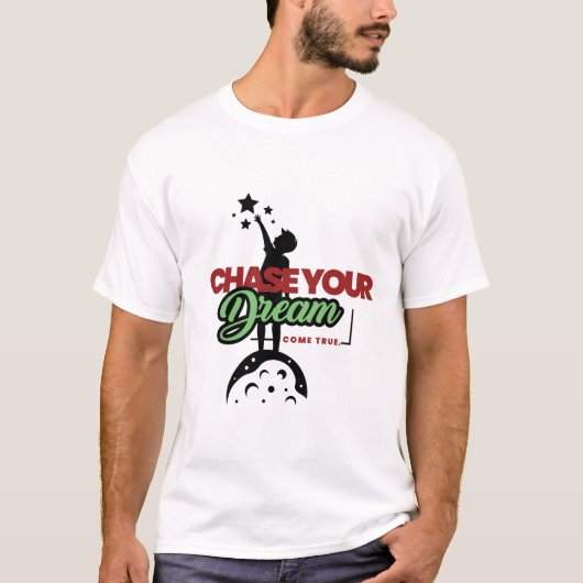 grüne schwarze Typografie T-Shirt (Vorderseite)