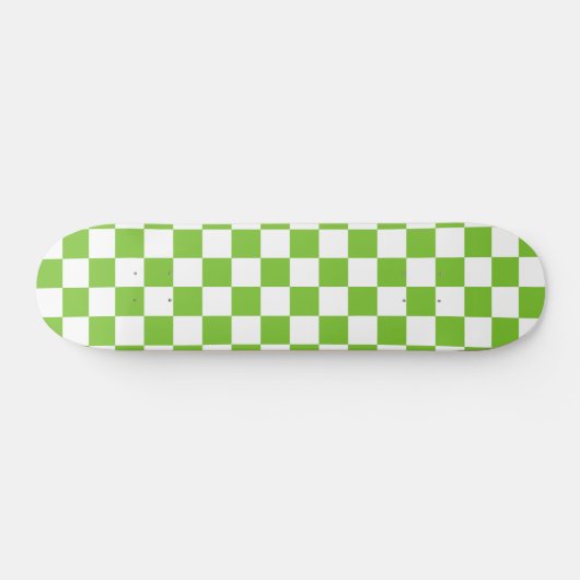 Grüne schwarze u. weiße karierte skateboard (Horizontal)