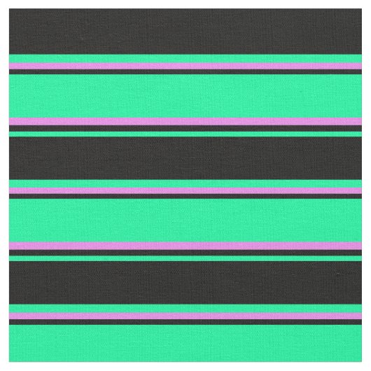 Grüne, schwarze und violette Linien Stoff (Nahaufnahme)