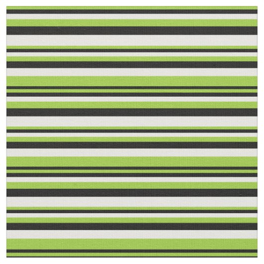 Grüne, schwarze und weiße Linien Stoff (Nahaufnahme)