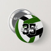 grüne schwarze Volleyballmannschaft - Farben Button (Vorne & Hinten)