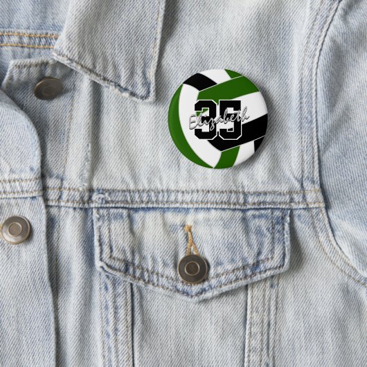 grüne schwarze Volleyballmannschaft - Farben Button (Beispiel)