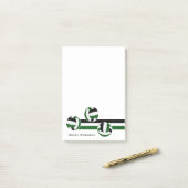 grüne schwarze Volleyballs Coachname Post-it Klebezettel (Auf Schreibtisch)