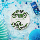 grüne schwarze Volleyballs Kindergeburtstag Party Pappteller (Party)