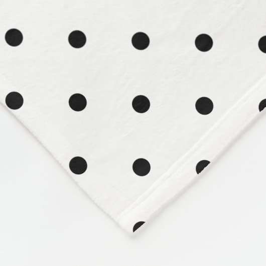 Grüne Schweizer Punkte | Monogram Fleece Blanket (Ecke)