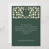 Grüne Schwert- und Schildkrötenhochzeit Dankeskarte (Rückseite)