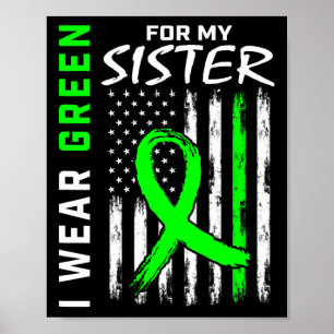Grüne Schwester Nierenerkrankung Zerebral Palsy Aw Poster