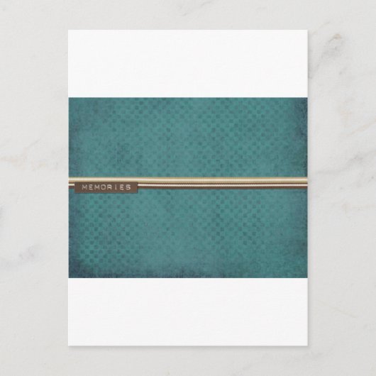 GRÜNE SCRAPBOOK-ERINNERUNGEN POSTKARTE (Vorderseite)