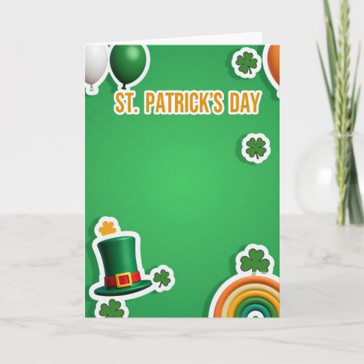 Grüne Sechseck St. Patricks Karte (Vorderseite)
