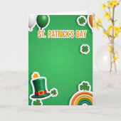 Grüne Sechseck St. Patricks Karte (Gelbe Blume)
