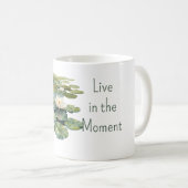 Grüne Seerosen Lotus Blumen Kaffeetasse (VorderseiteRechts)