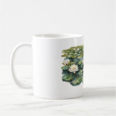 Grüne Seerosen Lotus Blumen Kaffeetasse (Links)