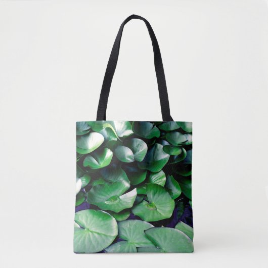 Grüne Seerosen Tasche (Vorderseite)