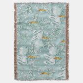 Grüne Seidendraht und Flamingos-Blume Decke (Vorderseite Vertikal)