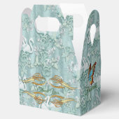 Grüne Seidendraht und Flamingos-Blume Geschenkschachtel (Geöffnet)