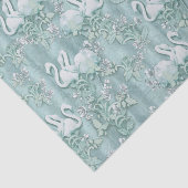 Grüne Seidendraht und Flamingos-Blume Seidenpapier (Ausschnitt)