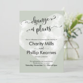 Grüne Seite des Herzens vertagt Hochzeitänderung P (Stehend Vorderseite)