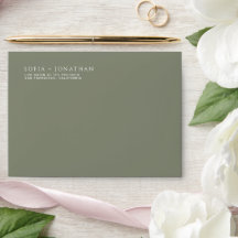 Grüne Seite Minimalistisch Elegante Hochzeit