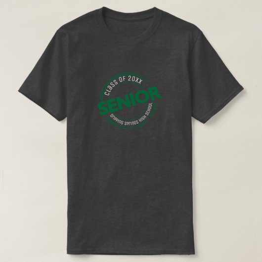 Grüne Senior-Klasse für Not leidendes Abzeichen T-Shirt (Design vorne)