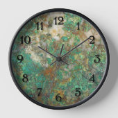 Grüne Serpentine/Chrysocolla Mineral Stone Wanduhr (Vorderseite)