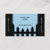 Grüne Service Landschaft Blue Business Card Visitenkarte (Rückseite)