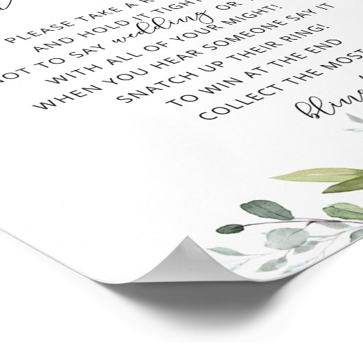 Grüne setzte einen Ring auf das Spiel Poster (Ecke)