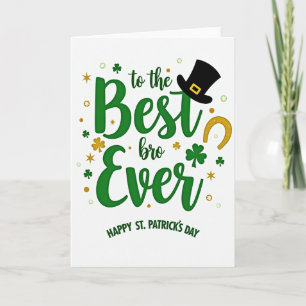 Grüne Shamrock-Beste-Bruder-Karte Karte