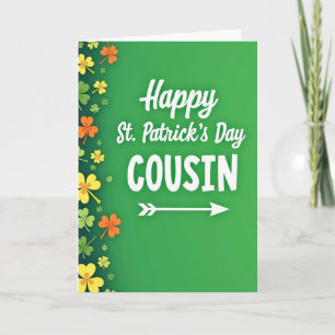 Grüne Shamrock-Cousin-Karte Karte