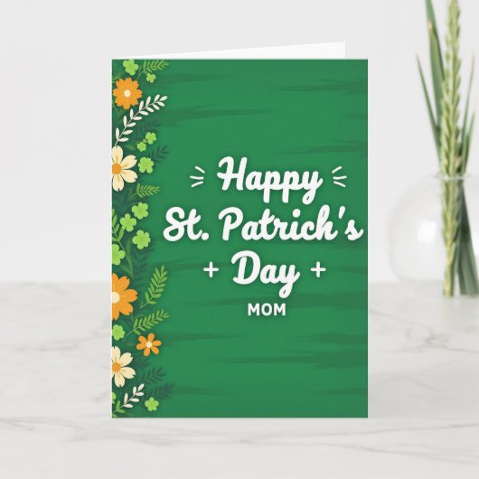 Grüne Shamrock-Mutter-Karte Karte (Vorderseite)
