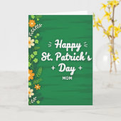 Grüne Shamrock-Mutter-Karte Karte (Gelbe Blume)