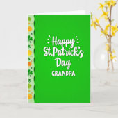 Grüne Shamrock-Opa-Karte Karte (Gelbe Blume)