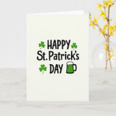 Grüne Shamrock St. Patrick Karte (Gelbe Blume)