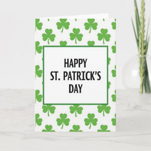 Grüne Shamrock St. Patricks Tag Karte