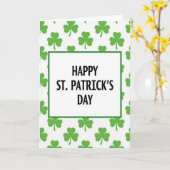 Grüne Shamrock St. Patricks Tag Karte (Gelbe Blume)