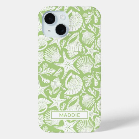 Grüne Shells Personalisiert Case-Mate iPhone Hülle (Rückseite)