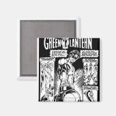Grüne Signalleuchte - Grünes schattiertes Comic, s Magnet (Vorderseite/Rückseite)