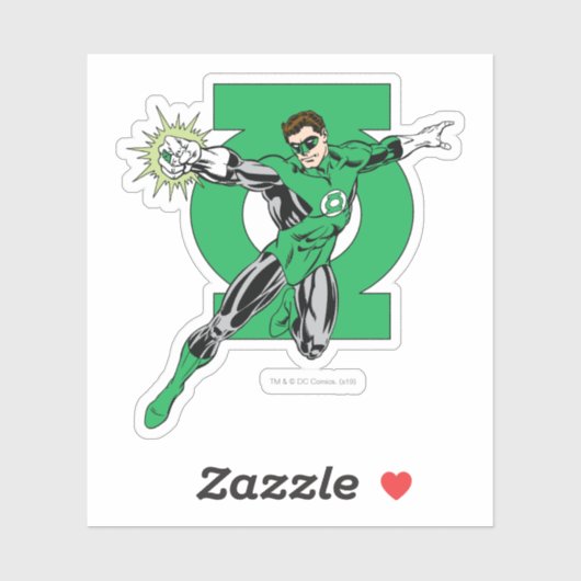 Grüne Signalleuchte mit Logo-Hintergrund Aufkleber (Blatt)