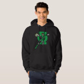 Grüne Signalleuchte mit Logo-Hintergrund Hoodie (Vorne ganz)