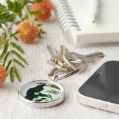 Grüne Signalleuchte Schlüsselanhänger (Seite)