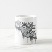 Grüne Signalleuchte - Verdrehte Unschuld BW Kaffeetasse (Mittel)