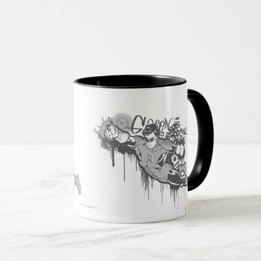 Grüne Signalleuchte - Verdrehte Unschuld BW Tasse (VorderseiteRechts)