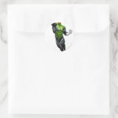 Grüne Signalleuchte - Vollständig gerendert, aufge Runder Aufkleber (Tasche)