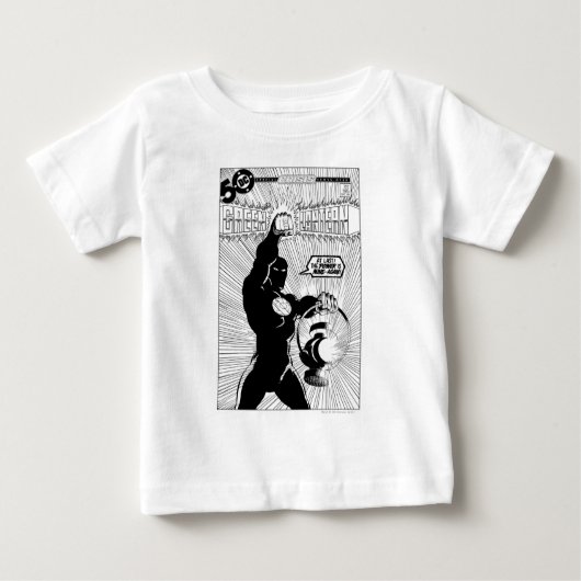 Grüne Signalleuchten - glühende Laterne, schwarz u Baby T-shirt (Vorderseite)