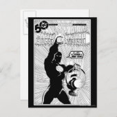 Grüne Signalleuchten - glühende Laterne, schwarz u Postkarte (Vorne/Hinten)