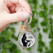 Grüne Signalleuchten - glühende Laterne, schwarz u Schlüsselanhänger (Hand)