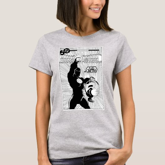 Grüne Signalleuchten - glühende Laterne, schwarz u T-Shirt (Vorderseite)