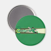 Grüne Signalleuchten und Logo Magnet (Vorderseite/Rückseite)