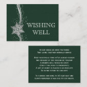 Grüne SilberSchneeflocken Winterhochzeit gut wünsc Begleitkarte (Vorne/Hinten)