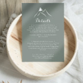 Grüne Silhouette Hochzeitsdetails Begleitkarte
