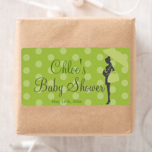 Grüne Silhouette Kinderdusche Wasserflaschen Etike (Insitu)